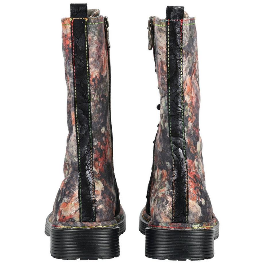 Laura Vita Bottines à lacets motif floral  