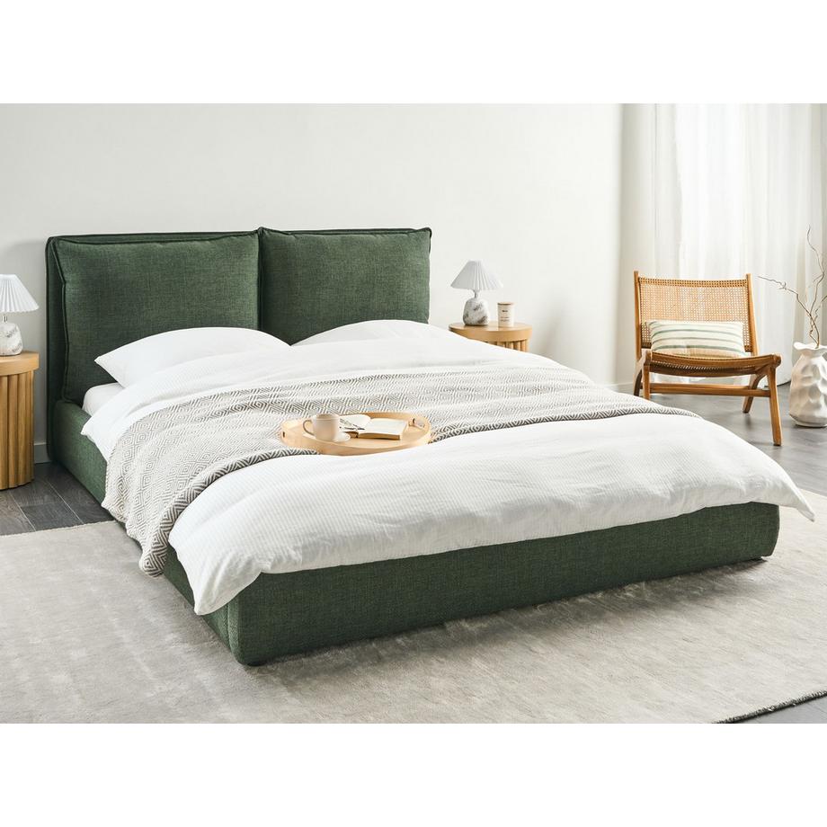 Beliani Wasserbett aus Stoff  BAJONNA  
