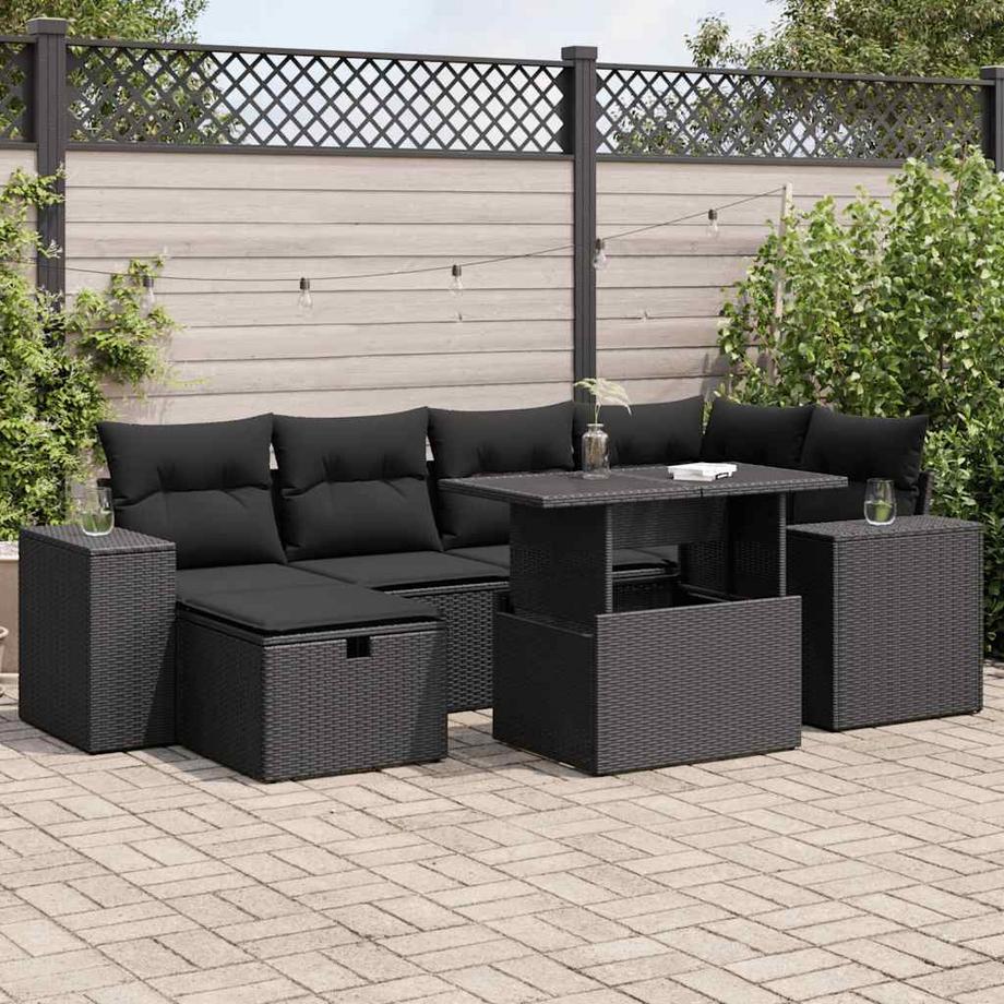 VidaXL set divano da giardino Polirattan  