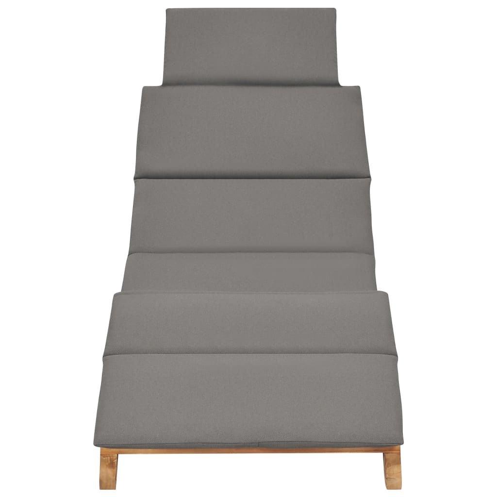 VidaXL Chaise longue teck  