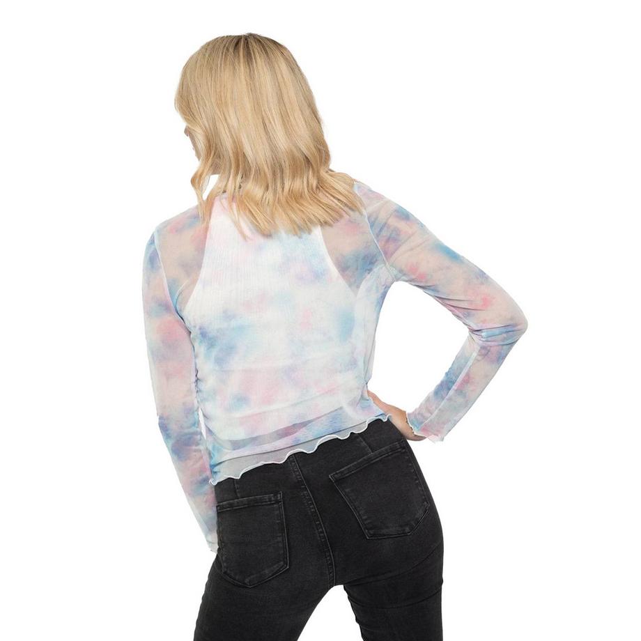 The Beatles Tie-Dye Langarm Crop Top  