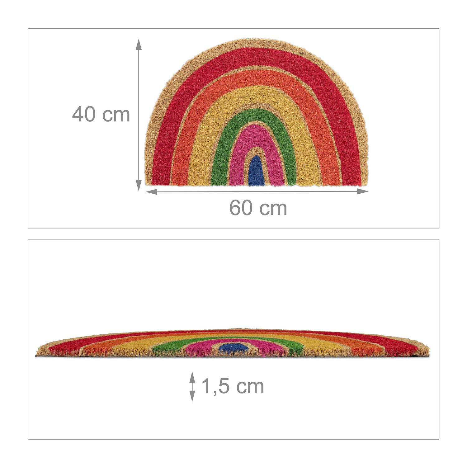 B2X Paillasson en noix de coco arc-en-ciel  