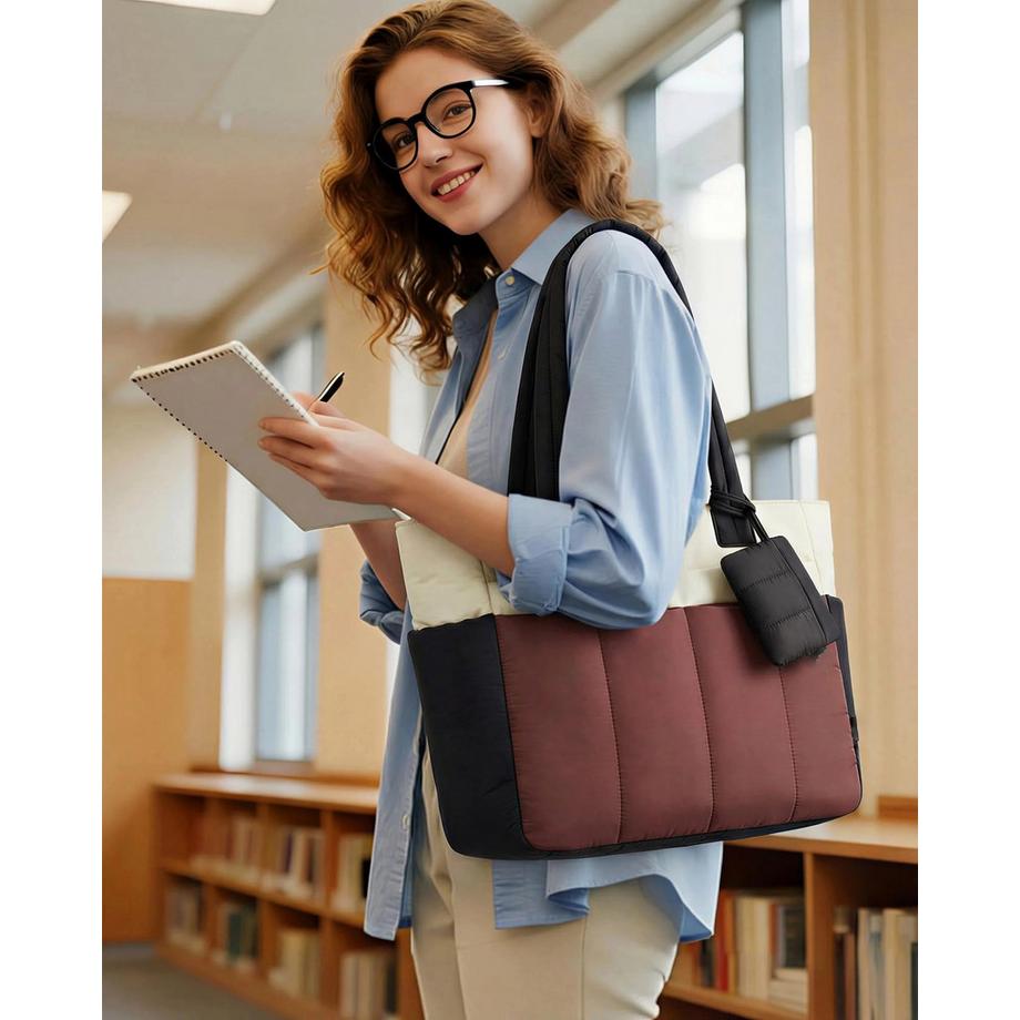 Only-bags.store Alltagstasche mit magnetischer Kopfhörertasche und Becherhalter  