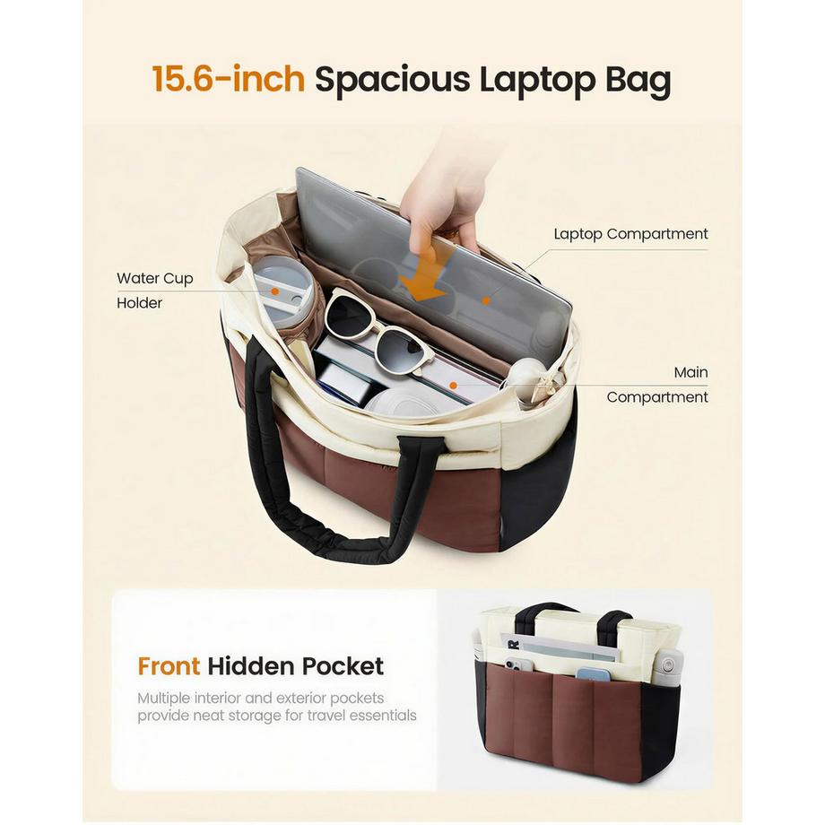 Only-bags.store Alltagstasche mit magnetischer Kopfhörertasche und Becherhalter  