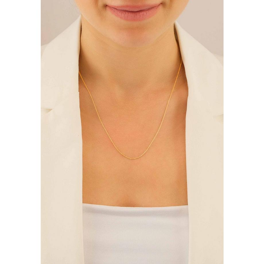 MUAU Schmuck  Collier rond d'forçat en or rose 750, 1,1mm, 50cm 