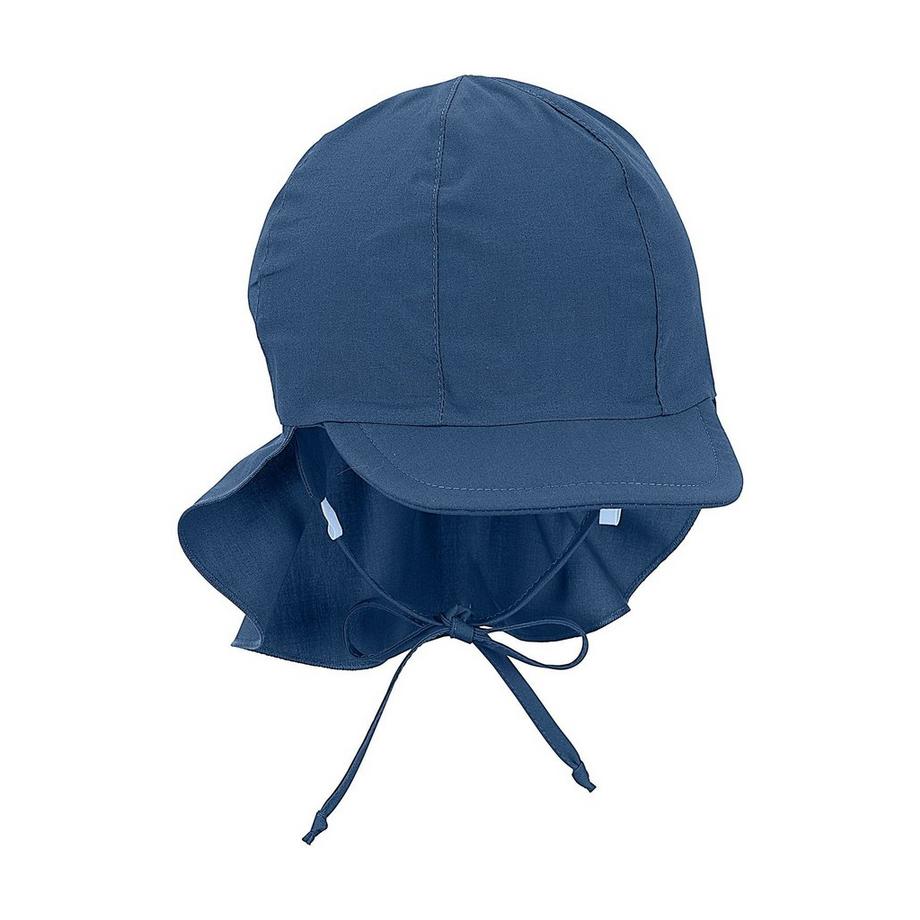 Sterntaler  Kinder Schirmmütze mit Nackenschutz blau 