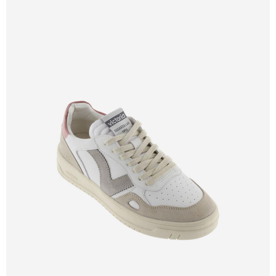 Victoria Seul Baskets Effet Cuir Cuir Fendu  