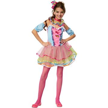 Costume da bambina/ragazza - Girl Arcobaleno Neon