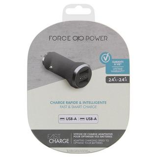 Force Power  Chargeur voiture 2 ports USB 2.4A 