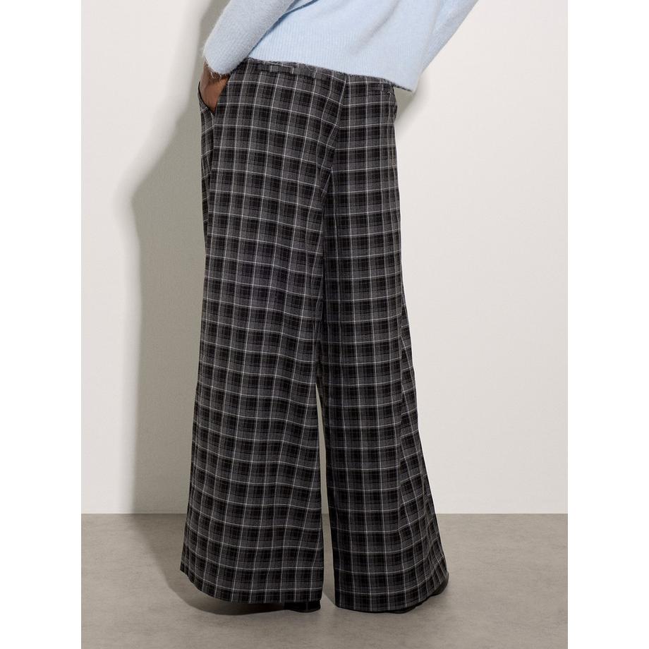 APRICOT Pantalon à carreaux à jambes larges  