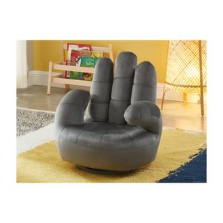 Vente-unique Fauteuil main enfant pivotant en velours CATCHY  