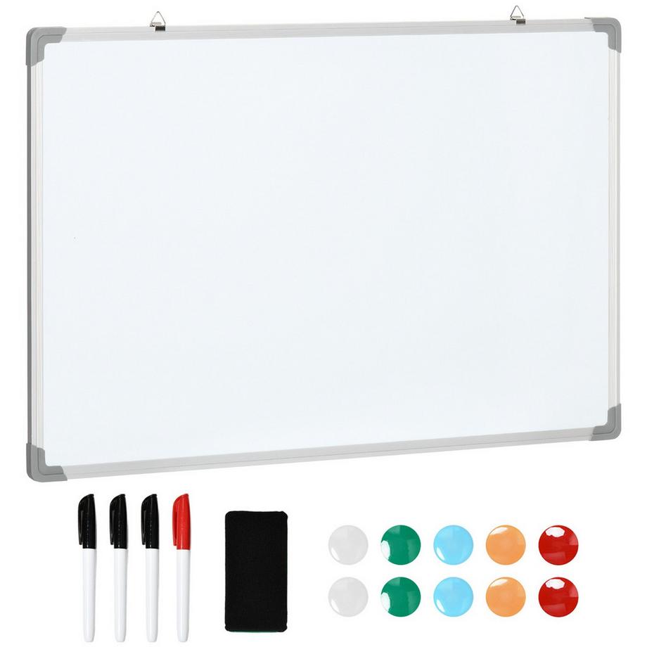 Northio  Magnetisches Whiteboard Magnettafel Mit 4 Stiften, 1 Schwamm, 10 Magneten, Trocken Abwischbar, Weiß 