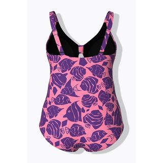 Ulla Popken Costume da bagno fantasia pesci coppe morbide  