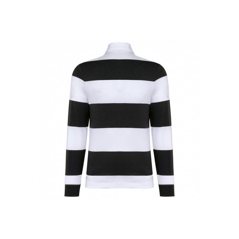 Kariban Polo a Righe Maniche Lunghe  