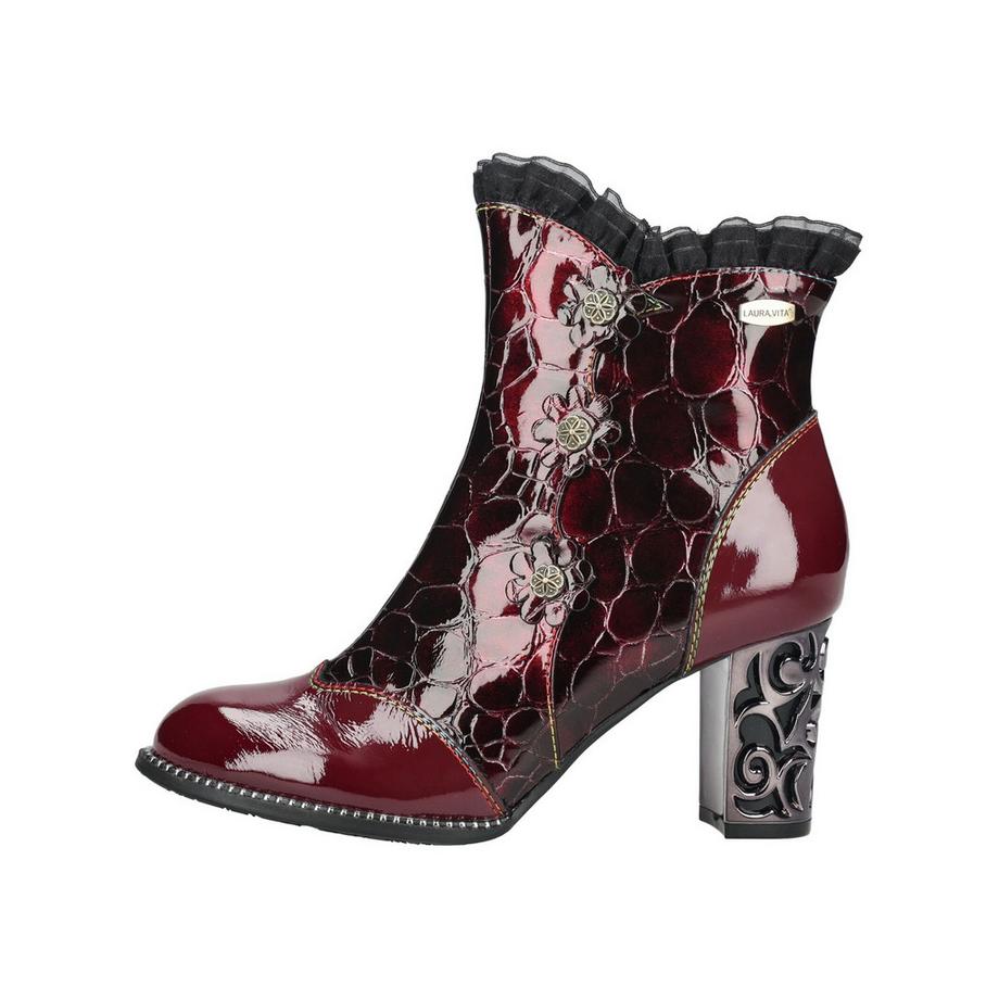 Laura Vita Bottine florale avec col froncé  
