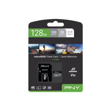 PNY micro-SDXC Pro Elite 128GB P-SDU128V31100PRO-GE UHS-I U3 A1 & adapter