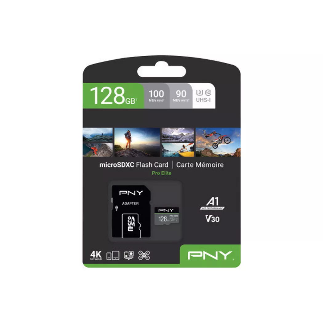 PNY PRO Elite microSD Speicherkarte 128 GB inkl. SD-Adapter
