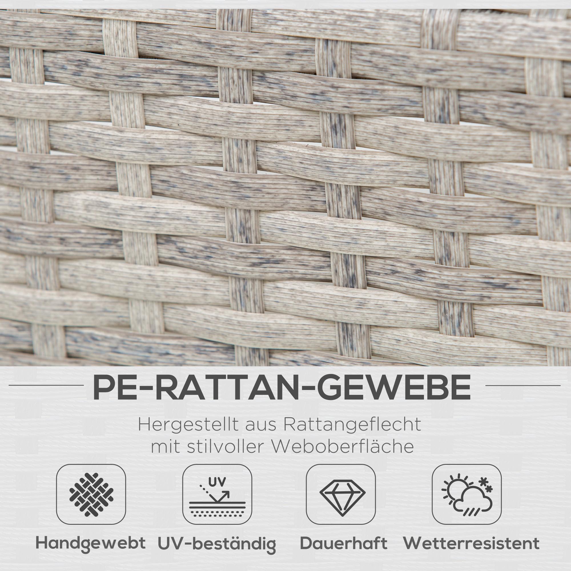 Outsunny Polyrattan-Lounge-Set  