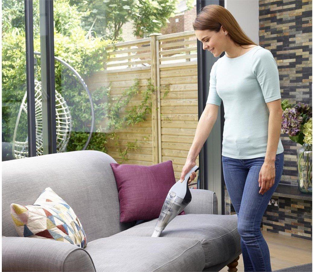 BLACK+DECKER Aspirateur à main (de table) sans fil et sans sac-NVC215W  