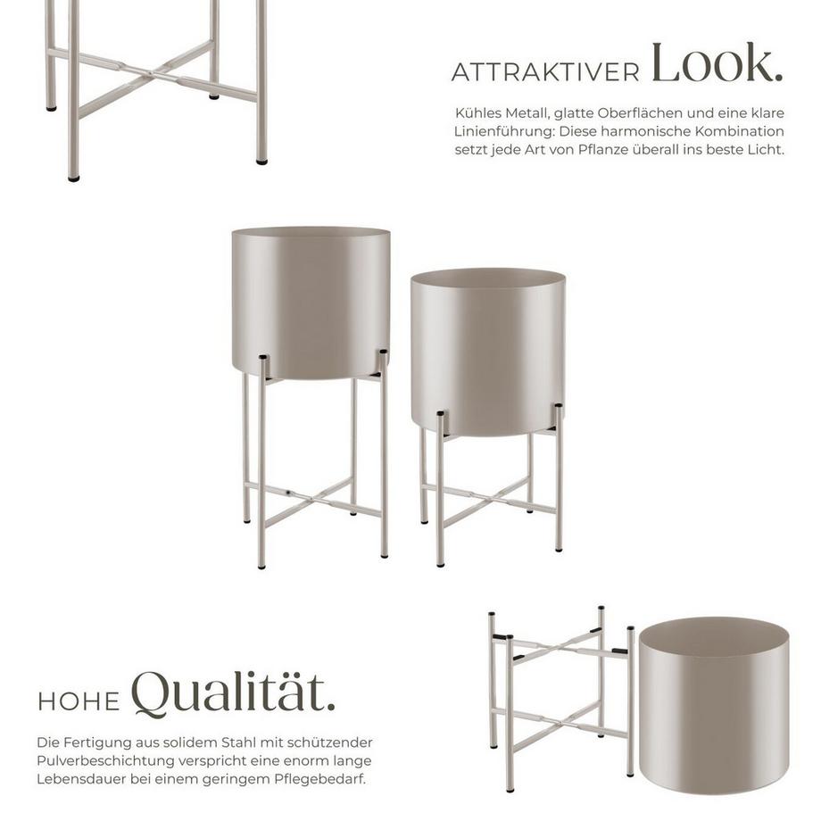 Tectake Portapiante Mine 2 pezzi, in stile industriale  