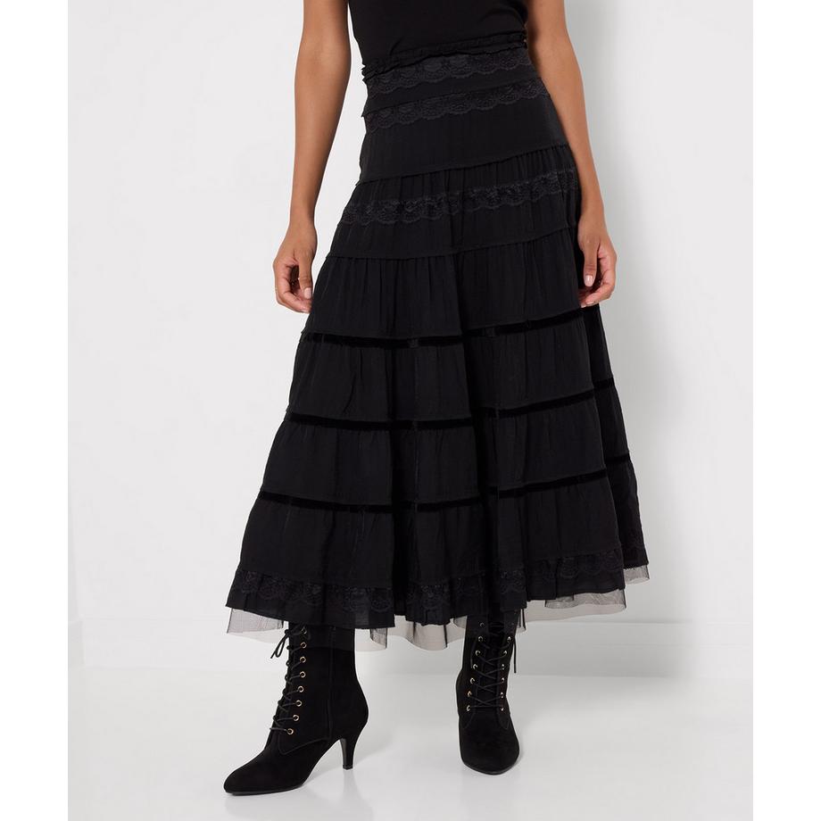 Joe Browns Gonna Maxi in Pizzo a Strati con Sottogonna in Tulle  