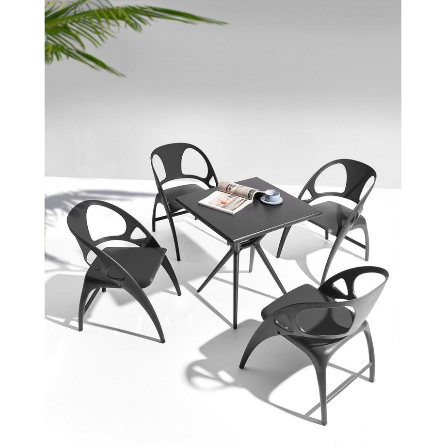 Beliani Gartenstuhl 4er Set aus Polypropylen Modern NEMI  