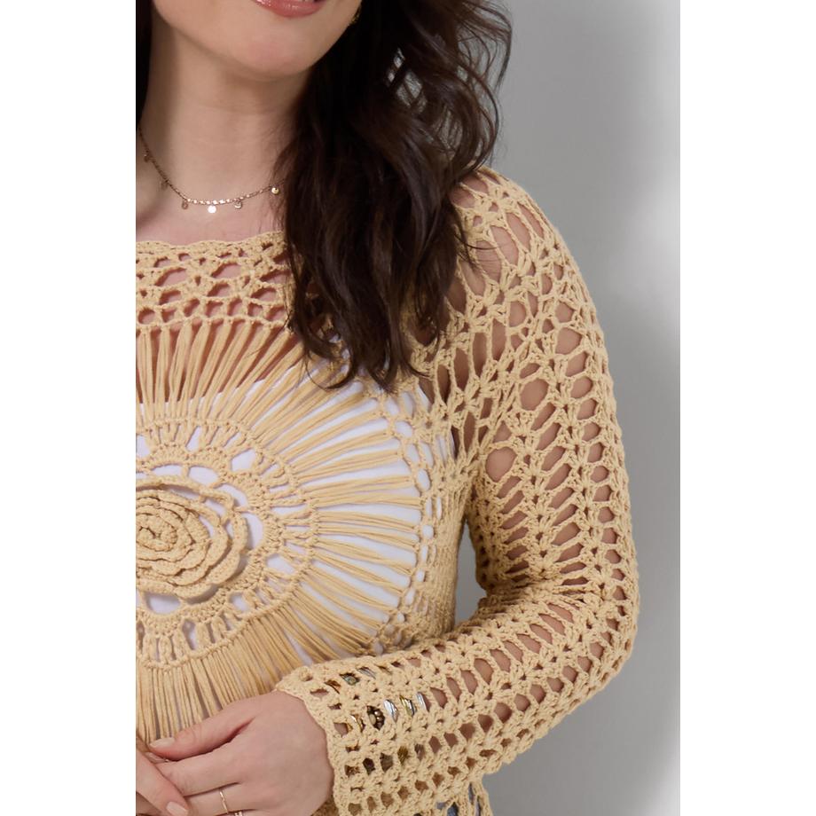 Joe Browns Boho Häkeltop mit lockerem Schnitt  