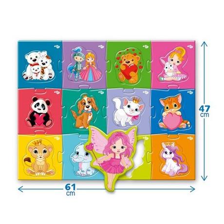 Montessori  Jeu éducatif, puzzle de sol - Cutie MAXI- Puzzle 24 