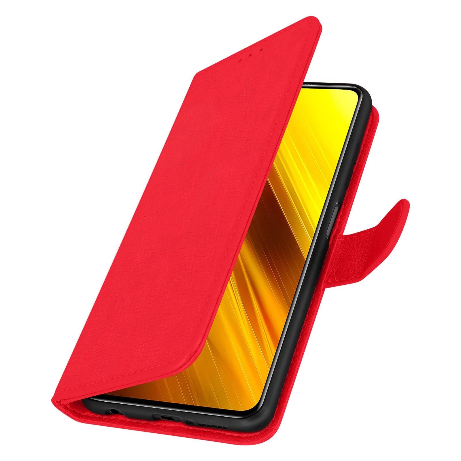 Avizar  Étui Folio Xiaomi Poco X3 Rouge 