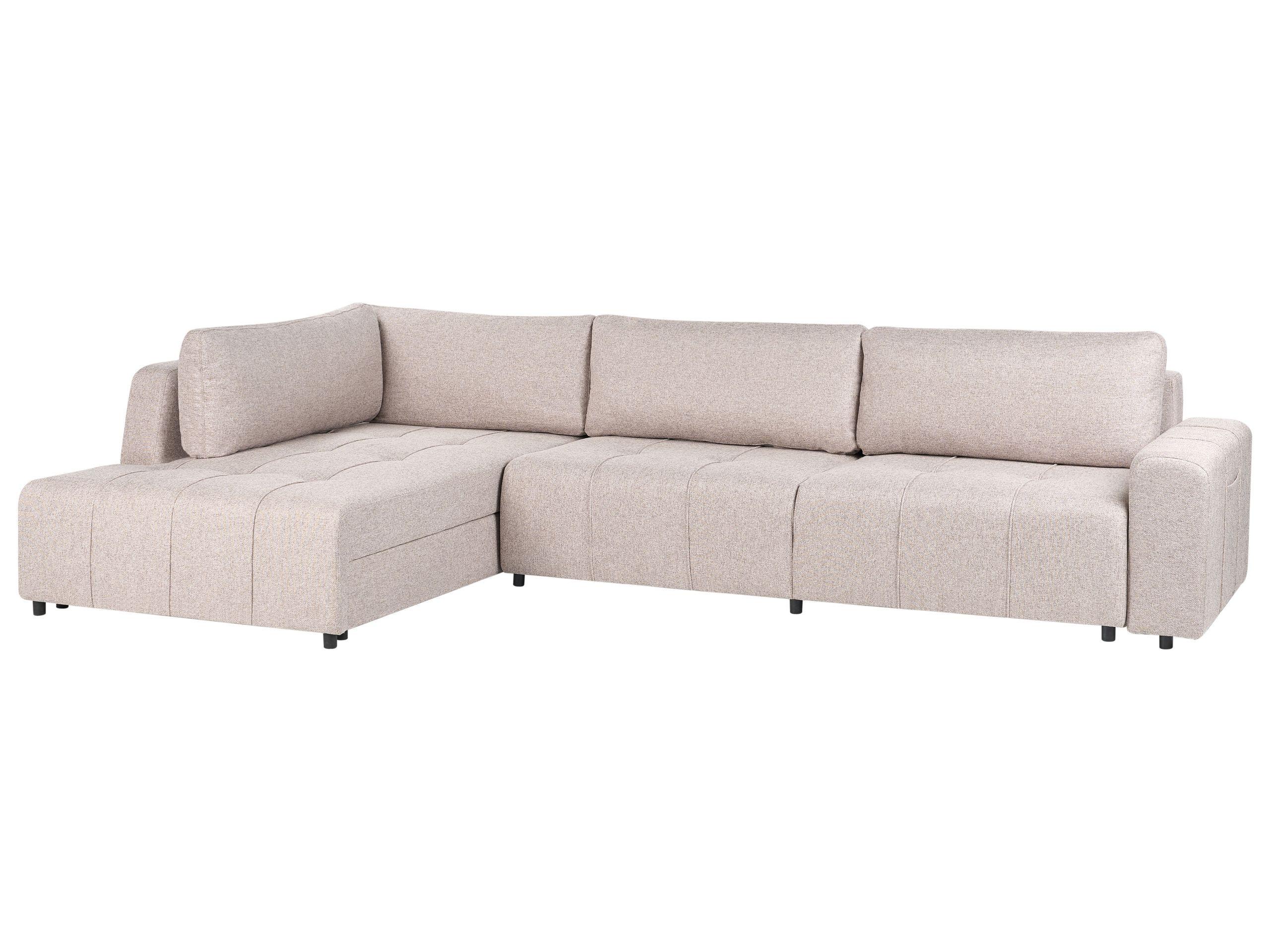 Beliani Rechtsseitiges Ecksofa aus Polyester Modern INNVIK  