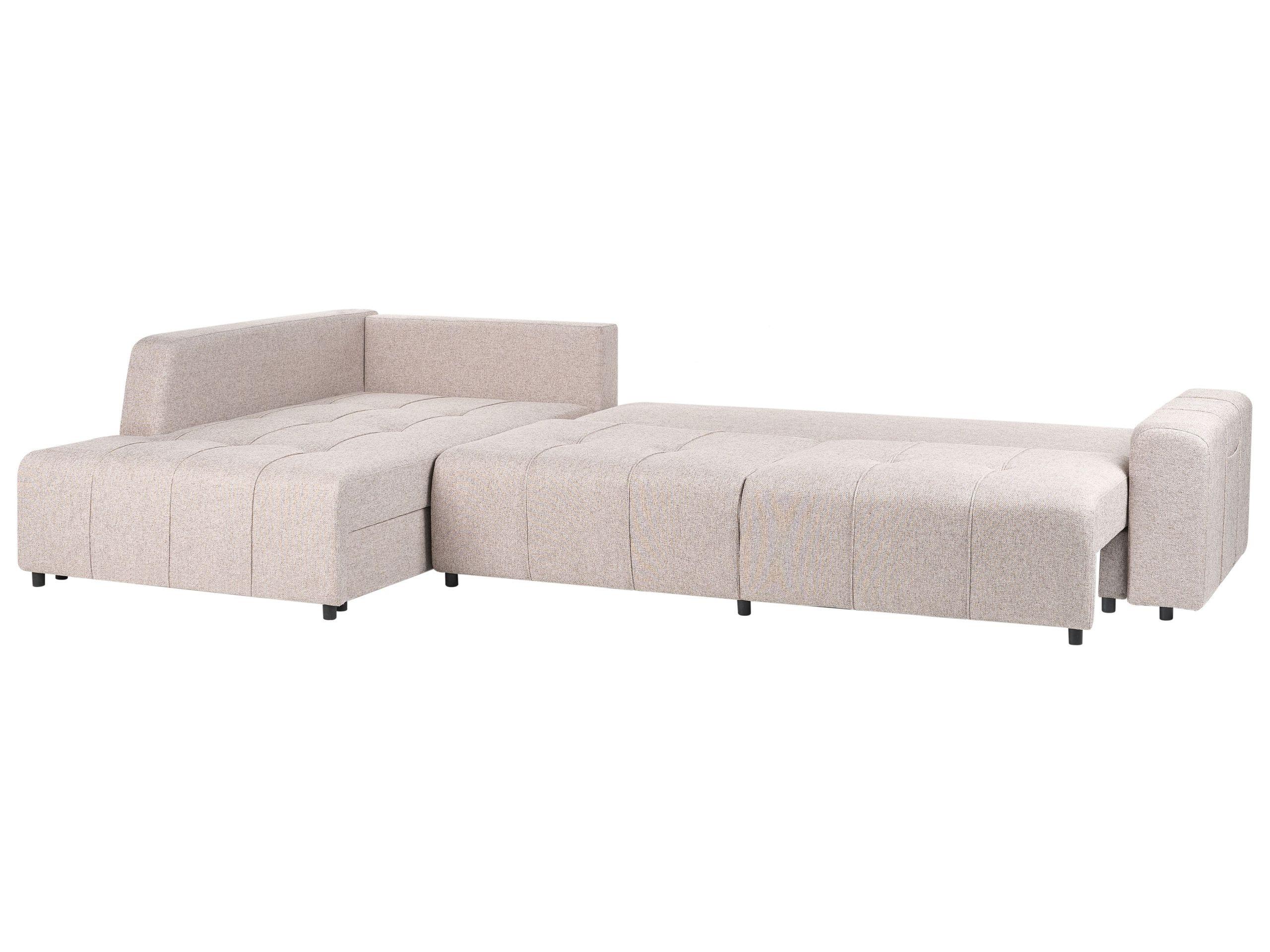 Beliani Rechtsseitiges Ecksofa aus Polyester Modern INNVIK  