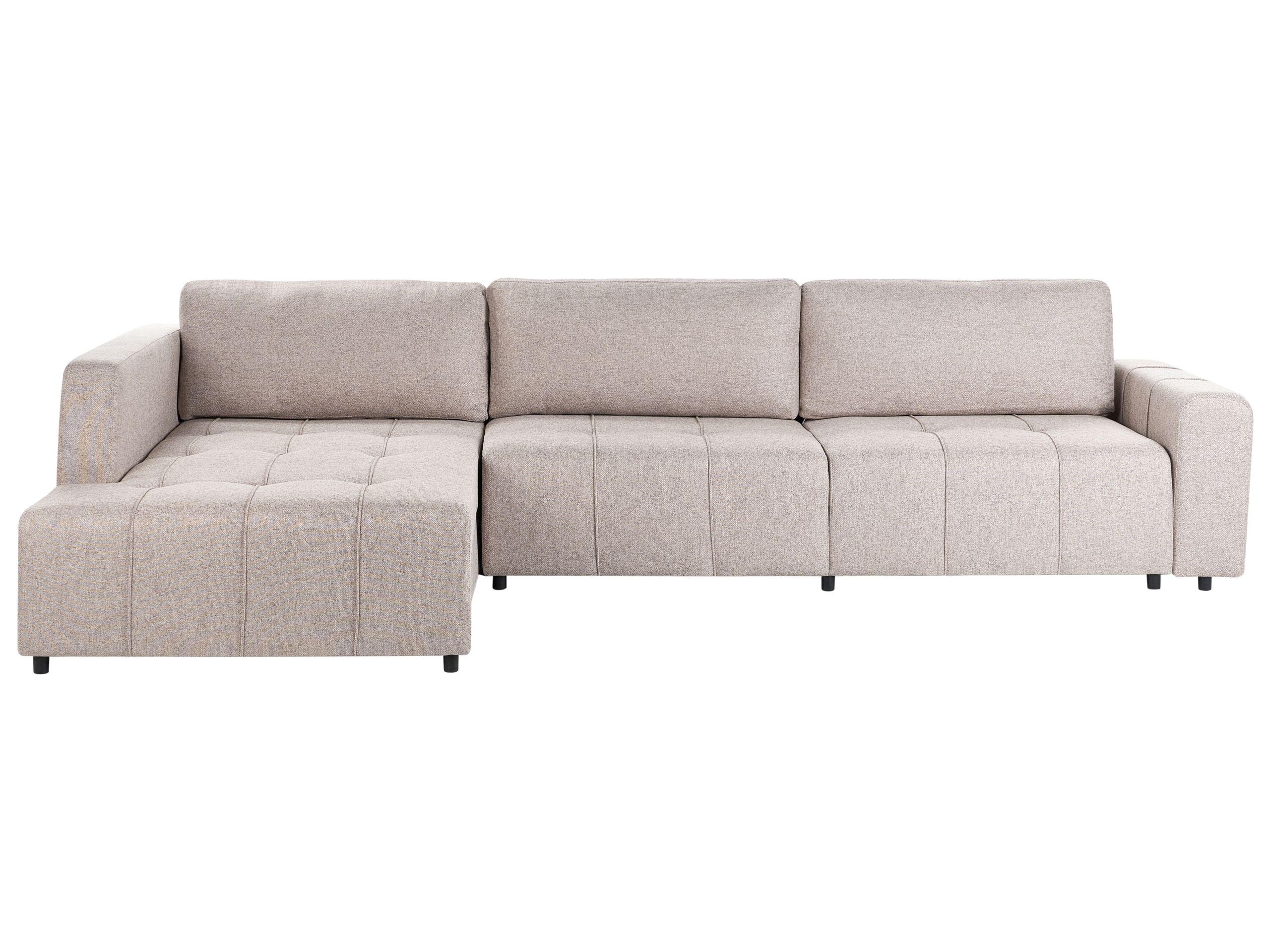 Beliani Rechtsseitiges Ecksofa aus Polyester Modern INNVIK  