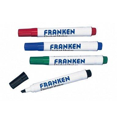 Franken  Franken Z2203 evidenziatore 4 pz Nero, Blu, Verde, Rosso 