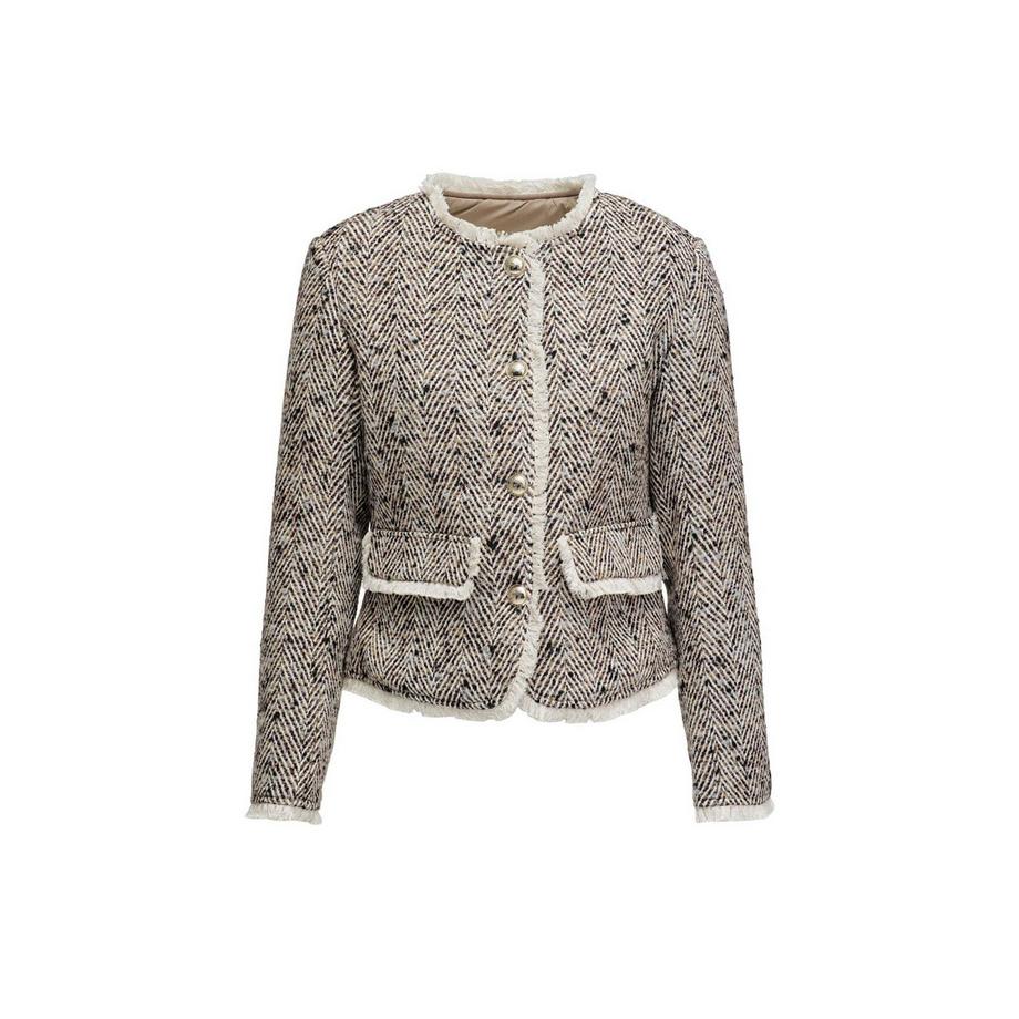 Salsa Giacca in Tweed con Motivo a Spina di Pesce  