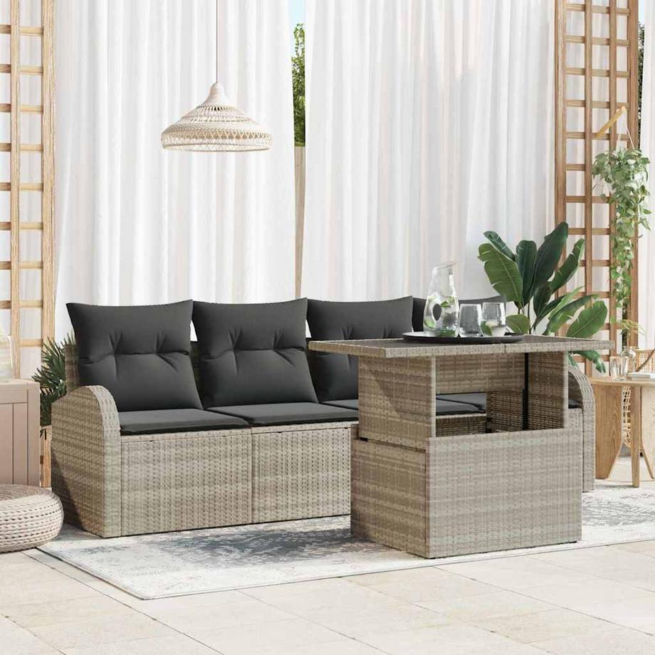 VidaXL Set Divano da Giardino Polyrattan  
