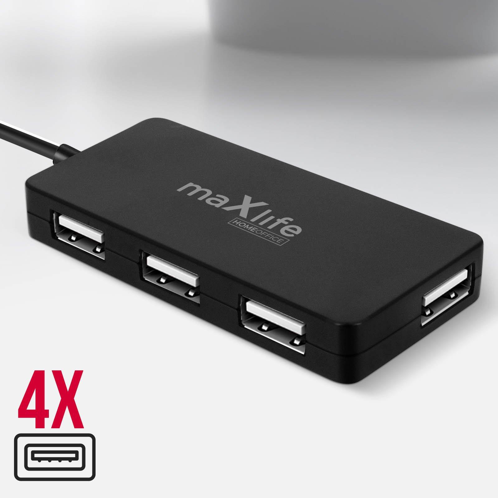 Avizar  Hub USB Maxlife, 4 Ports USB + 1 Cable 