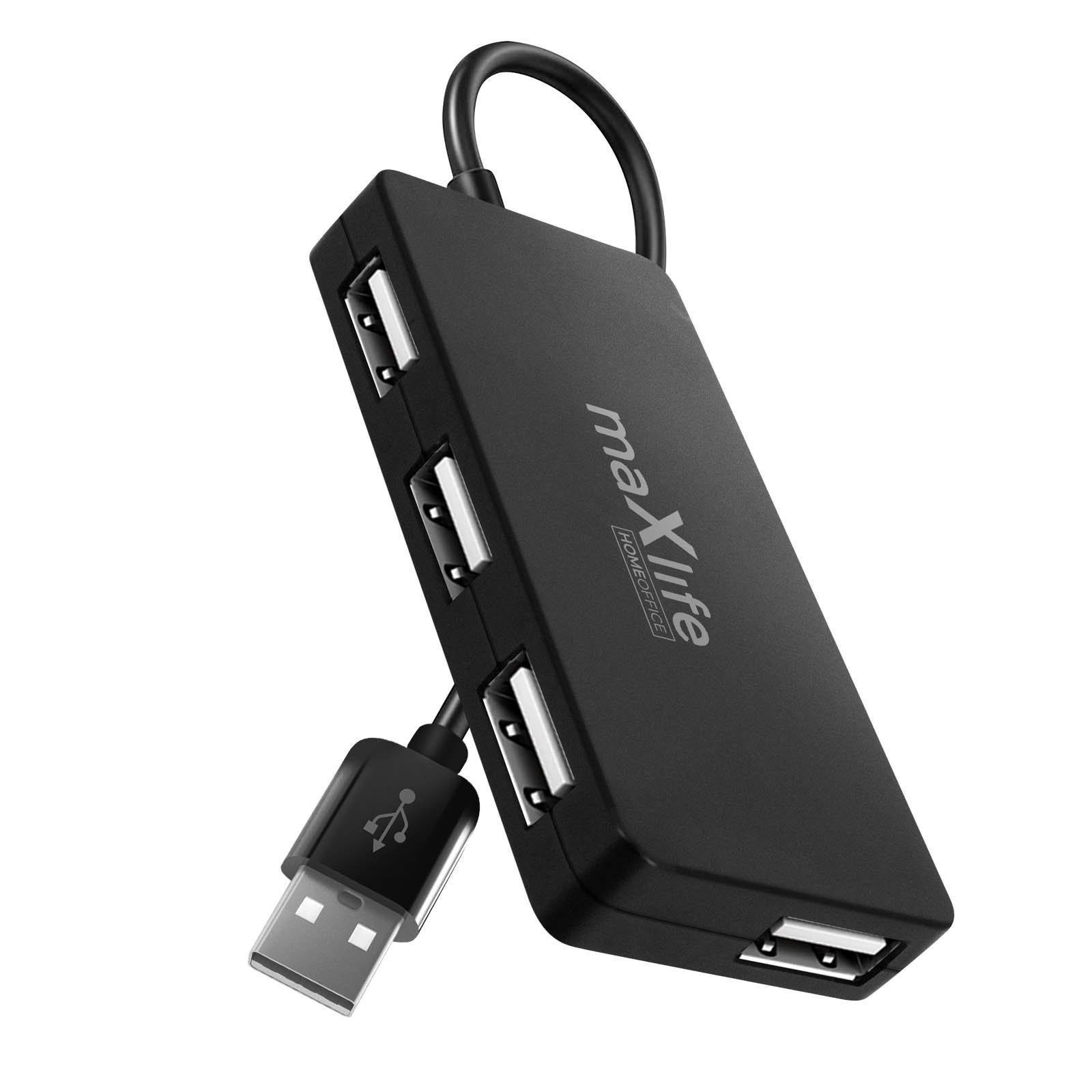 Avizar  Hub USB Maxlife, 4 Ports USB + 1 Cable 