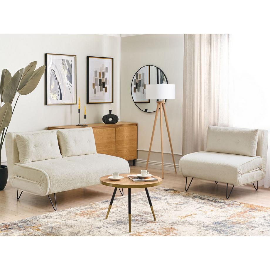 Beliani Set da salotto en Bouclé Glamour VESTFOLD  