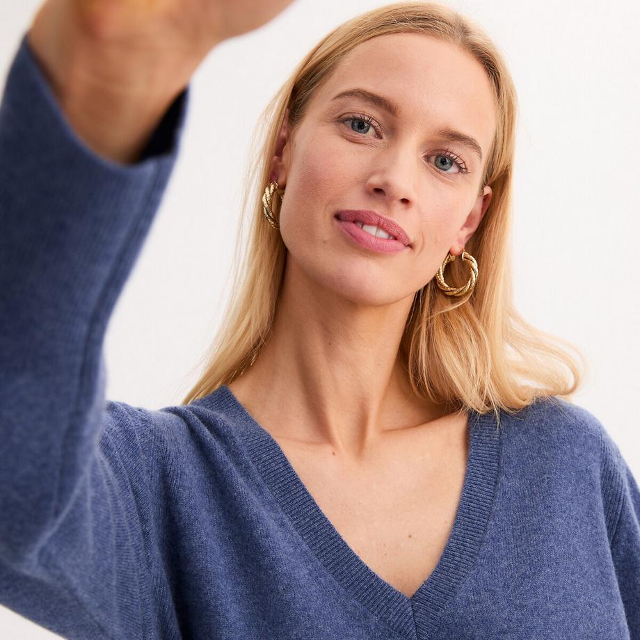 La Redoute Collections Maglione Cashmere Scollo a V Maglia Fine  