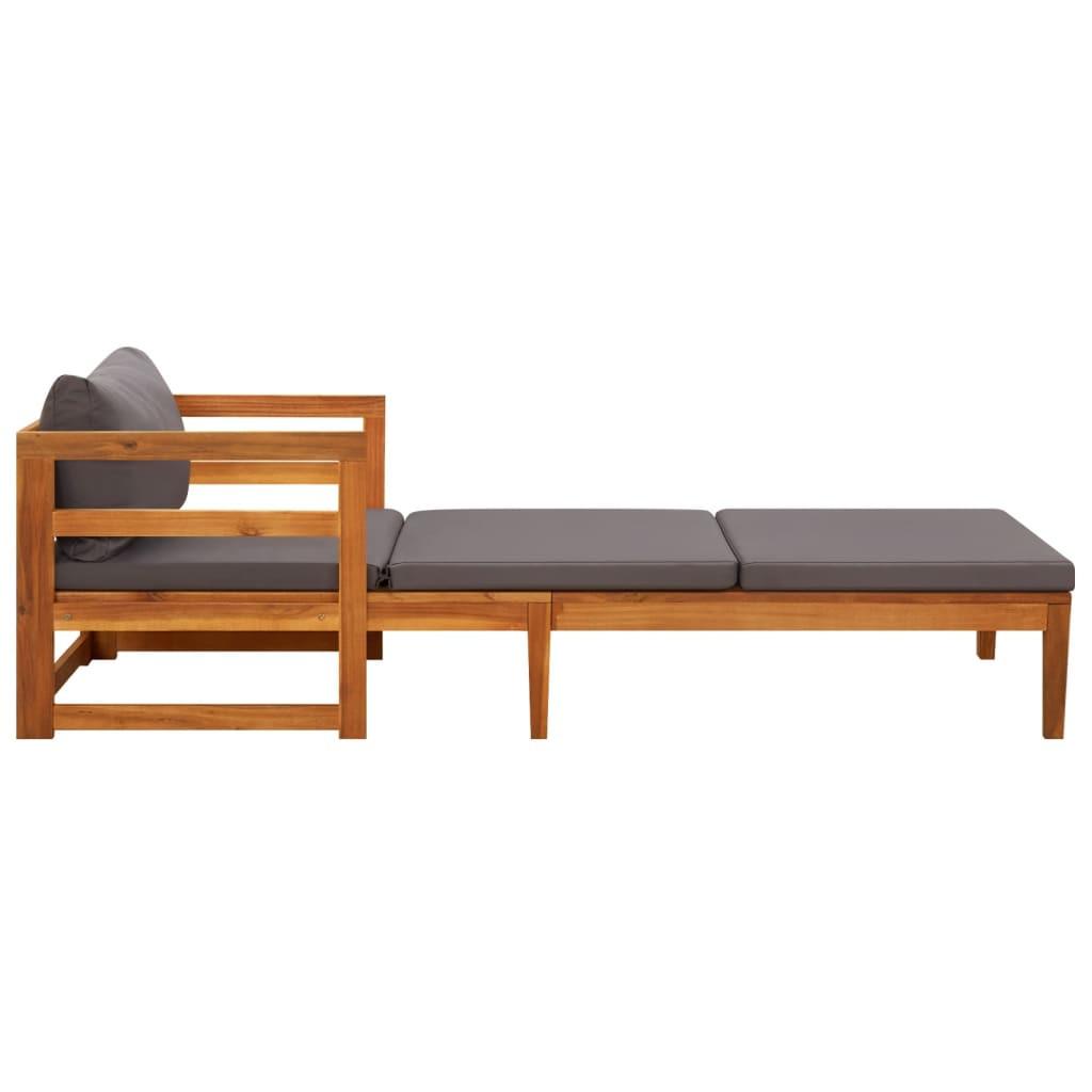 VidaXL Chaise longue bois d'acacia  