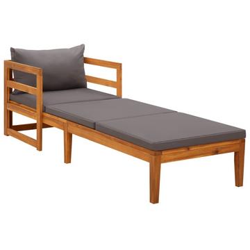 Chaise longue bois d'acacia