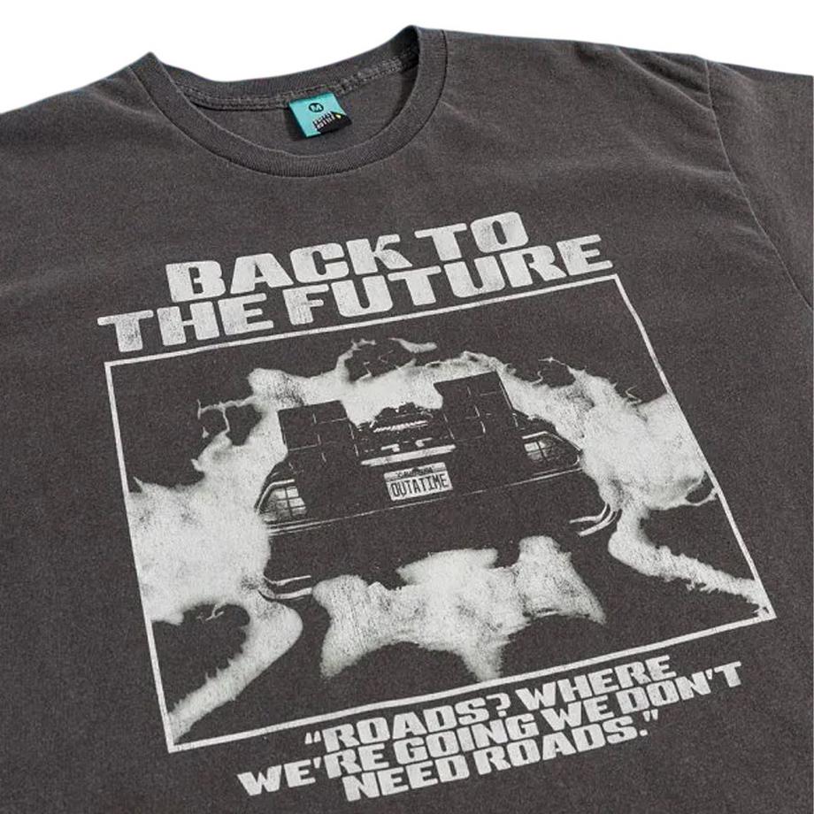 Back To The Future We Dont Need Roads Gewaschenes T-Shirt  