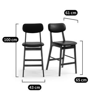 La Redoute Intérieurs Lot de 2 chaises de bar mi-hauteur  