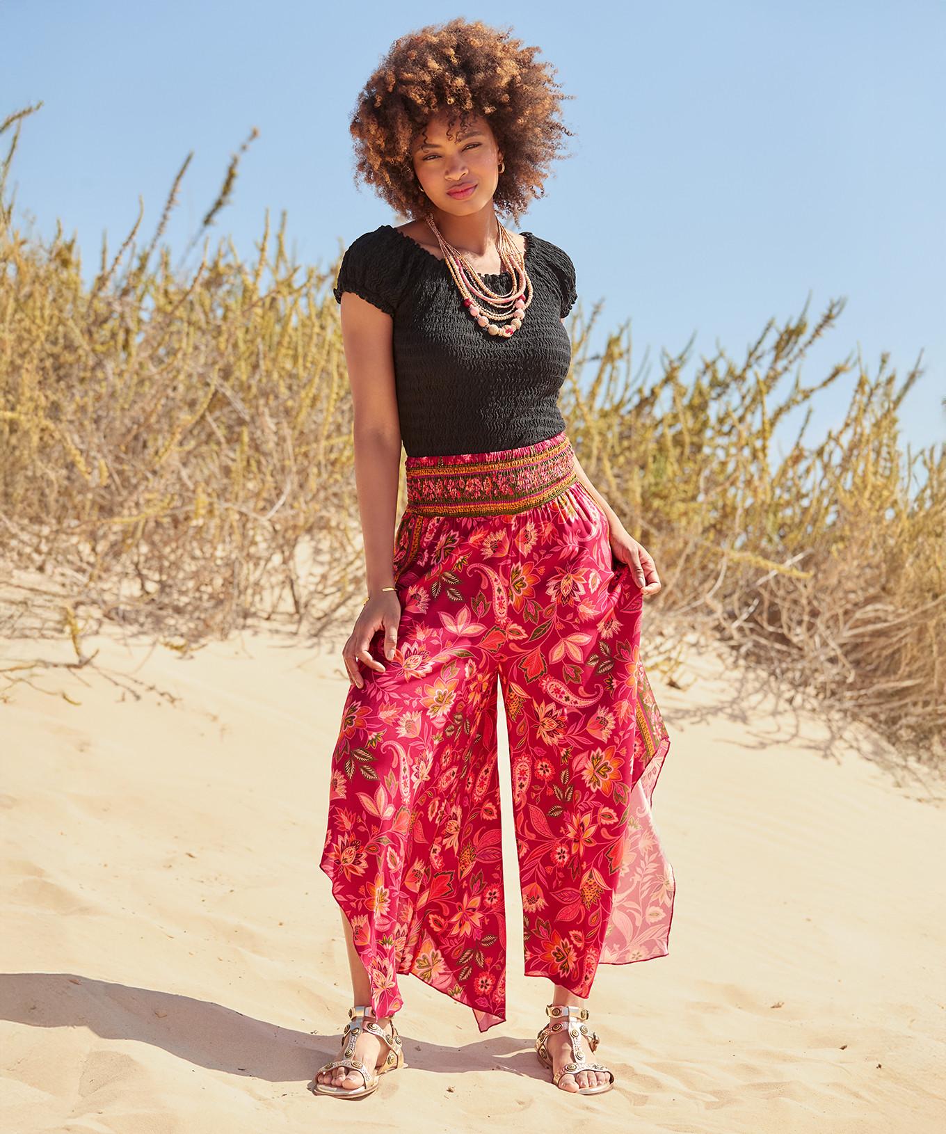 Joe Browns Pantalon Détente Floral Bordures Contrastées  