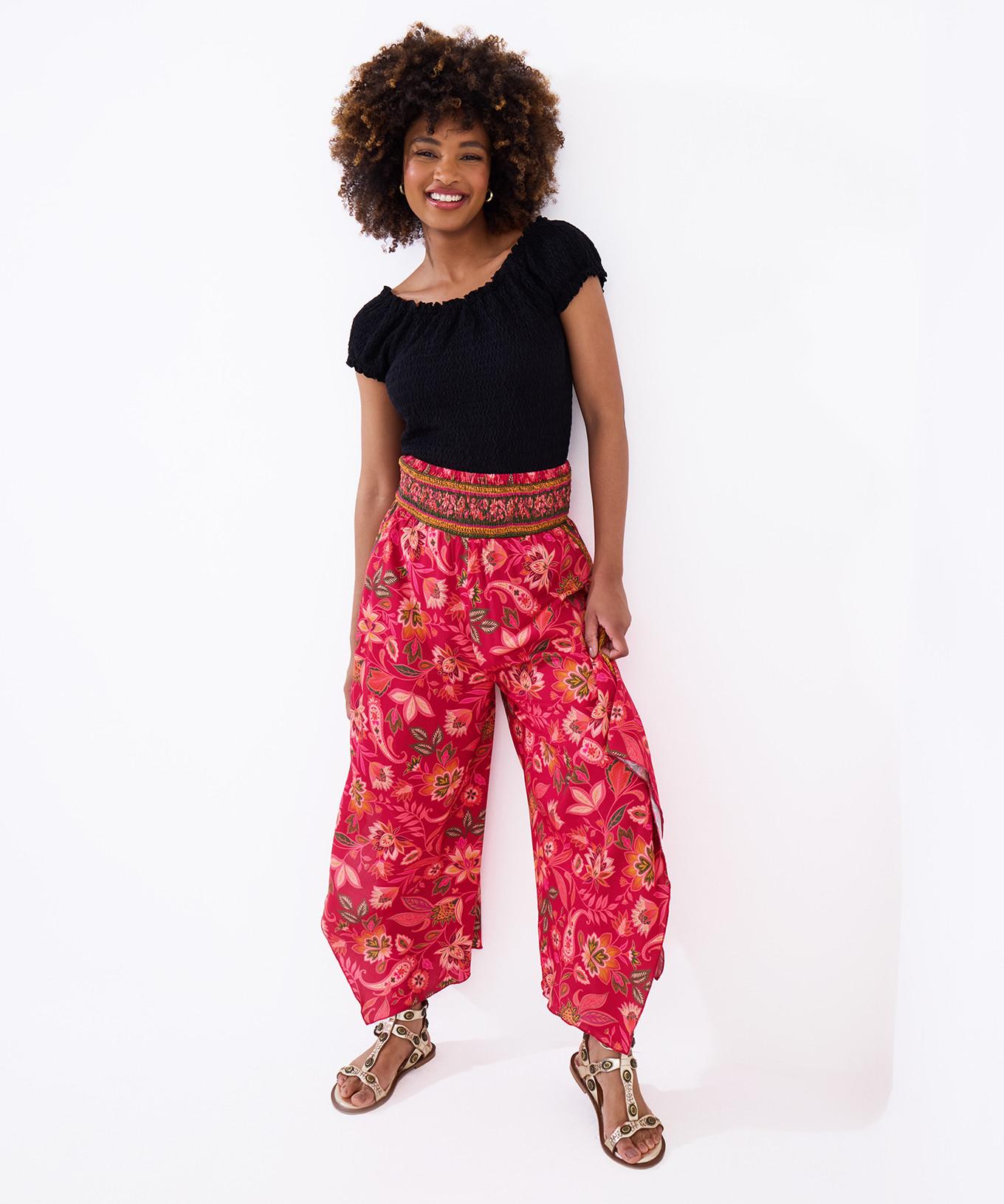 Joe Browns Pantalon Détente Floral Bordures Contrastées  