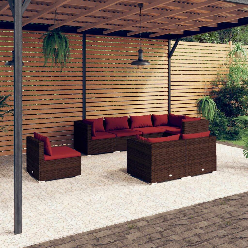 VidaXL set salotto da giardino Polirattan  