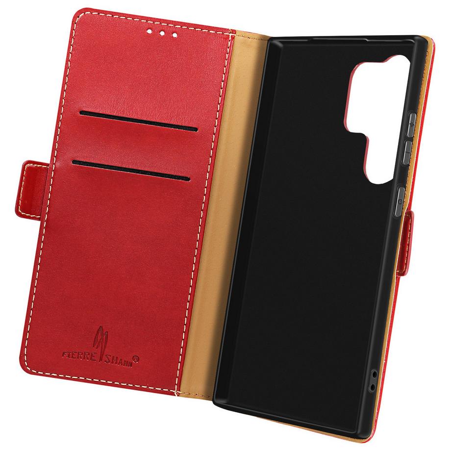 Avizar  Samsung S24 Ultra Wallet Hülle Rot 