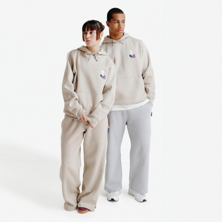 DECATHLON  Sweat à capuche relax mixte, Elementals, beige 