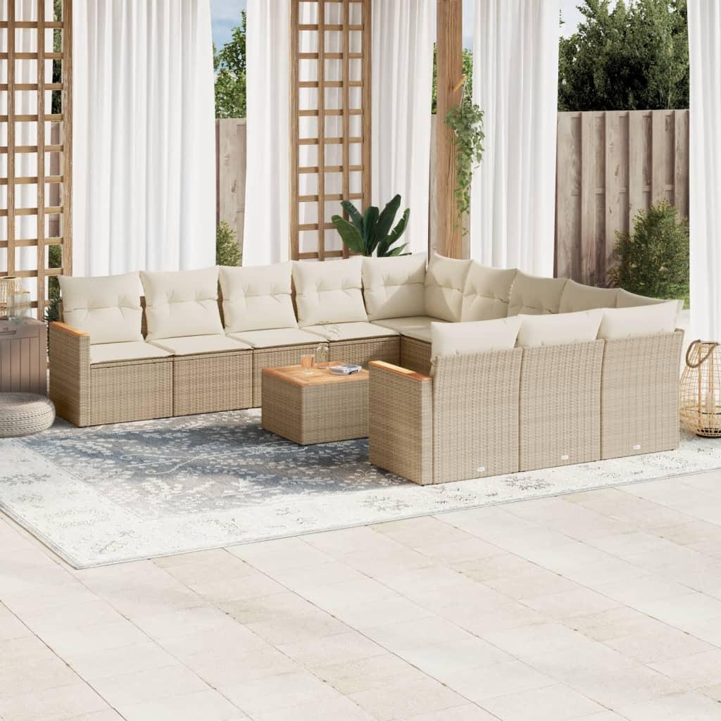 VidaXL set divano da giardino Polirattan  