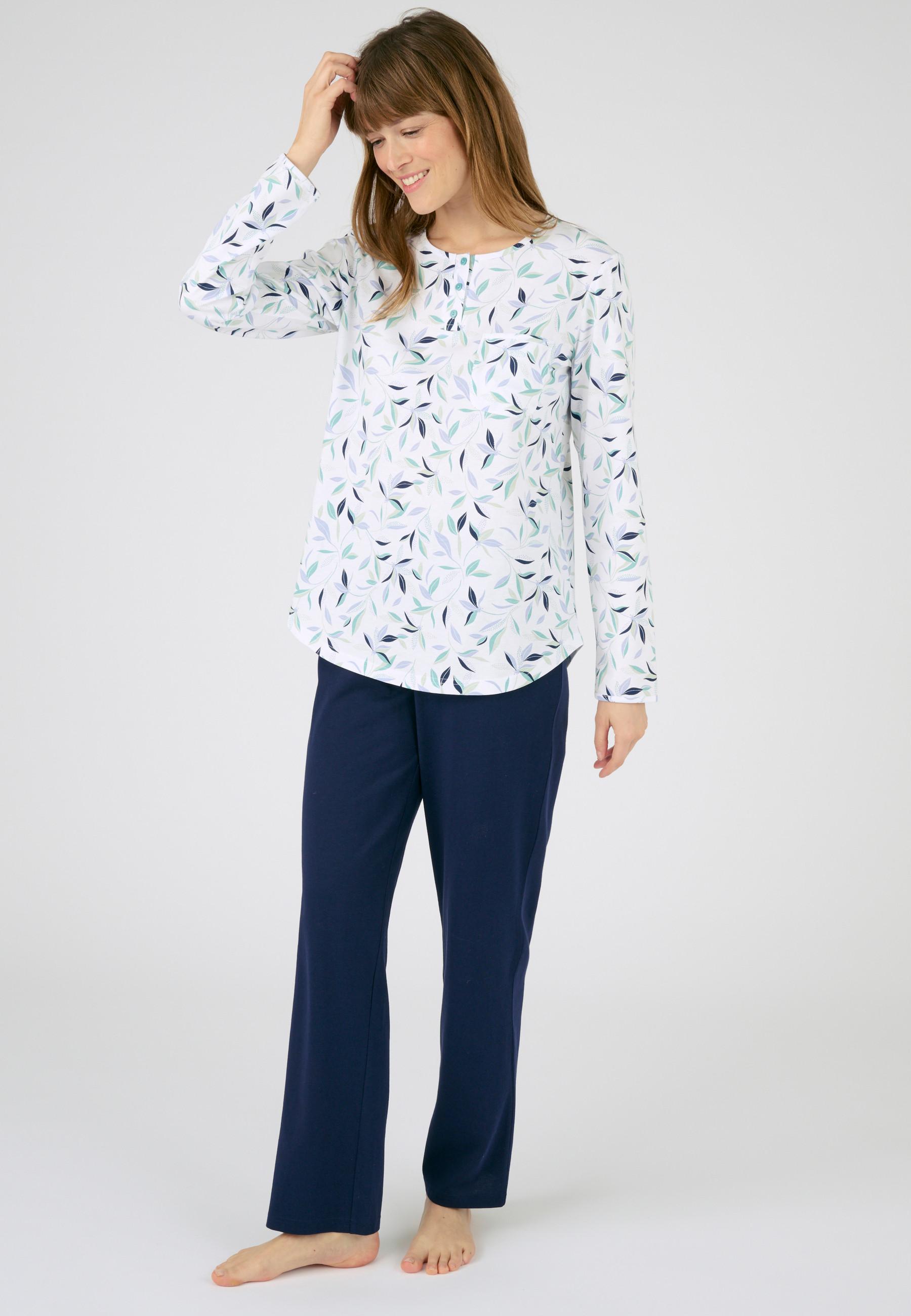 Damart  Lot de 2 pyjamas maille jersey pur coton peigné. 